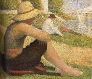 Georges Seurat The Boy Wearing hat on the ground oil painting picture wholesale